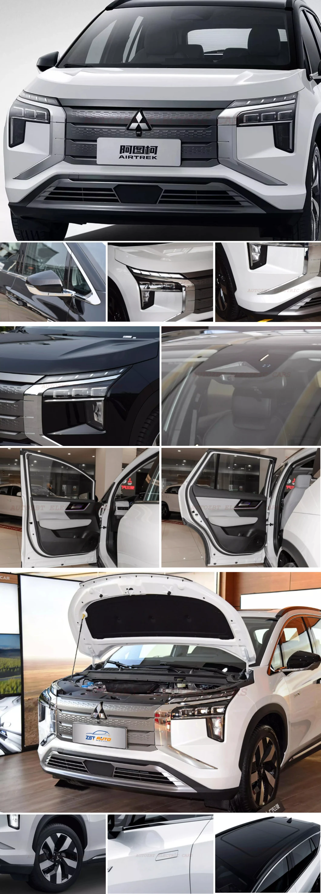 2022 Year High Speed Airtrek SUV New EV Electric Motor Car Lithium Battery Green Energy Vehicle with Panoramic Sunroof