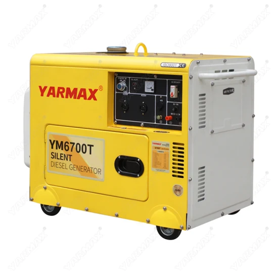 Generador diesel de tipo silencioso Yarmax Serie TN Ym8700tn Desarrollado por Ym192fe