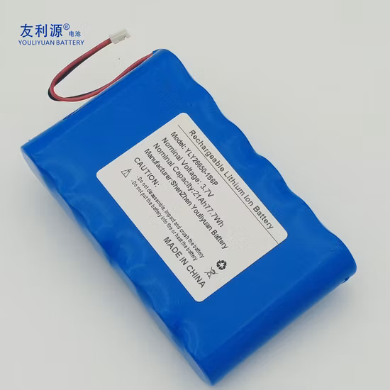 Alta capacidad 26650 celdas 1s6p 3.7V 21ah Lihium Ion Herramientas inalámbricas Batería de luces LED